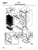 CABINET / CONTROL / SHELVES Diagram and Parts List for UL2030ECW7  Electrolux Freezer