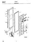 FREEZER DOOR Diagram and Parts List for FRS22ZRGB2  Frigidaire Refrigerator