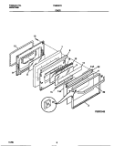 DOOR Diagram and Parts List for F04B357BDE  Frigidaire Range