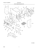 UPPER CABINET/DRUM HEATER Diagram and Parts List for GCEH1642FS3  Frigidaire Washer Dryer Combo