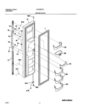 FREEZER DOOR Diagram and Parts List for GLRS267ZAW6  Frigidaire Refrigerator