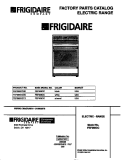 COVER Diagram and Parts List for FEF368CCBD  Frigidaire Range