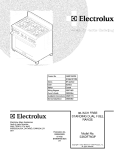 COVER Diagram and Parts List for E36DF76GPS2  Electrolux Range