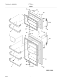 DOOR Diagram and Parts List for FFTR1814LB8  Frigidaire Refrigerator