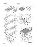 SHELVES Diagram and Parts List for WRTG18X6AQ1  Westinghouse Refrigerator