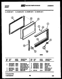 UPPER OVEN DOOR PARTS Diagram and Parts List for 73-3757-66-02  Tappan Range
