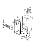 CABINET Diagram and Parts List for MFU17M3BW2  Frigidaire Freezer
