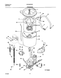 MOTOR / TUB Diagram and Parts List for WLXG42RED3  Frigidaire Washer Dryer Combo