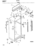 CABINET Diagram and Parts List for MRT18TRFW3  Frigidaire Refrigerator