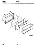 DOOR Diagram and Parts List for MGF350SFWA  Frigidaire Range
