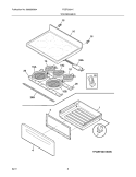TOP/DRAWER Diagram and Parts List for FGEF3031KBD  Frigidaire Range