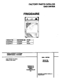 COVER Diagram and Parts List for FDG546RET3  Frigidaire Dryer