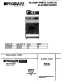 COVER Diagram and Parts List for GEF354BBWC  Gibson Range