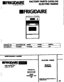 COVER Diagram and Parts List for FEF388WCCA  Frigidaire Range