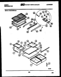 SHELVES AND SUPPORTS Diagram and Parts List for RD19F9WV3B  Gibson Refrigerator