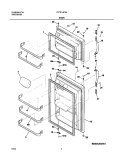 DOORS Diagram and Parts List for FRT21HP5AQ4  Frigidaire Refrigerator