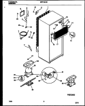 SYSTEM AND AUTOMATIC DEFROST PARTS Diagram and Parts List for MRT18CHCZ1  Frigidaire Refrigerator