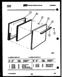 DOOR PARTS Diagram and Parts List for 32-1038-23-01  Tappan Range