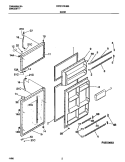 DOORS Diagram and Parts List for FRT21PRHB3  Frigidaire Refrigerator