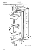 REFR DOOR Diagram and Parts List for FRS24BGGW2  Frigidaire Refrigerator