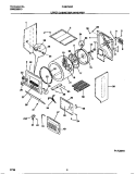 UPPER CABINET / DRUM / HEATER Diagram and Parts List for FLSE72GCS4  Frigidaire Washer Dryer Combo