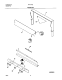 BACKGUARD Diagram and Parts List for FPF312ASA  Frigidaire Range