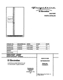 COVER Diagram and Parts List for NGS26ZZAB5  Frigidaire Refrigerator