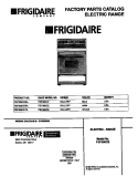 COVER Diagram and Parts List for FEF389CESA  Frigidaire Range