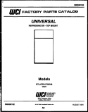 COVER Diagram and Parts List for GTL175BH3  Uni Refrigerator