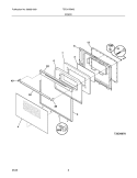 DOOR Diagram and Parts List for TEF317BWG  Tappan Range