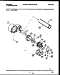 BLOWER AND DRIVE PARTS Diagram and Parts List for MDE116RBW0  Frigidaire Dryer