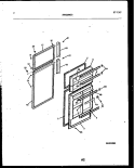 DOOR PARTS Diagram and Parts List for FP18TFL4  Frigidaire Refrigerator