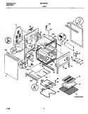 BODY Diagram and Parts List for MEF368CGS2  Frigidaire Wall Oven