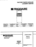 COVER Diagram and Parts List for FLSE72GCS7  Frigidaire Washer Dryer Combo