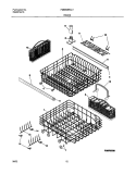 RACK Diagram and Parts List for FDB658RAC1  Frigidaire Dishwasher