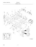 CONTROL PANEL Diagram and Parts List for SWSG1031DQ0  Westinghouse Washer Dryer Combo