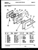 DOOR PARTS Diagram and Parts List for GPG94BL3  Frigidaire Wall Oven