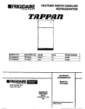 COVER Diagram and Parts List for TRT18GRCW0  Tappan Refrigerator