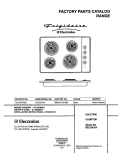 COVER Diagram and Parts List for FEC30C4ABC  Frigidaire Cooktop