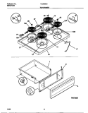 TOP / DRAWER Diagram and Parts List for TEO353SCWA  Tappan Range