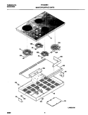 MAINTOP / ELEMENTS Diagram and Parts List for FEC32S6HBA  Frigidaire Cooktop