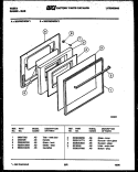 DOOR PARTS Diagram and Parts List for 30DPMDWEN2-23  Tappan Range