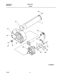 MOTOR, BLOWER Diagram and Parts List for FGR331AS0  Frigidaire Dryer