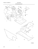 MOTOR / BLOWER / BELT Diagram and Parts List for GLEH1642FS0  Frigidaire Washer Dryer Combo