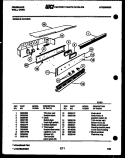 CONTROL PANEL Diagram and Parts List for RG75BFB0  Frigidaire Wall Oven