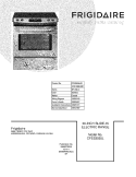 COVER Diagram and Parts List for CFES3035LS1  Frigidaire Range
