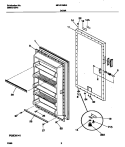 DOOR Diagram and Parts List for MFU21M3GW1  Frigidaire Freezer