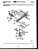 BURNER, MANIFOLD AND GAS CONTROL Diagram and Parts List for GF716HXW3  Frigidaire Range