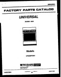 COVER Diagram and Parts List for CP302BP2D1  Frigidaire Range