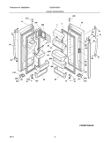 FRESH FOOD DOOD Diagram and Parts List for E23BC78ISS7  Electrolux Refrigerator